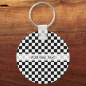 Klassieke zwarte en witte kast door STaylor Sleutelhanger (Voorkant)