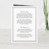 Klassieke zwarte en witte legante bruiloft (Achterkant)