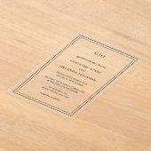 Klassieke zwarte en witte legante bruiloft acryl uitnodigingen (Laagn)