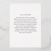 Klassieke zwarte en witte legante bruiloft folie uitnodiging (Achterkant)