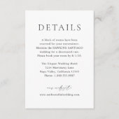 Klassieke zwarte en witte legante bruiloft informatiekaartje (Voorkant)