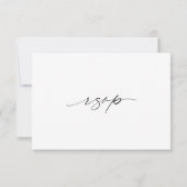 Klassieke zwarte en witte legante bruiloft RSVP kaartje (Achterkant)