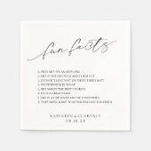 Klassieke zwarte en witte legante bruiloft servet (Voorkant)