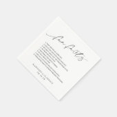 Klassieke zwarte en witte legante bruiloft servet (Hoek)