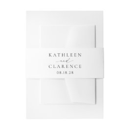 Klassieke zwarte en witte legante bruiloft uitnodigingen wikkel