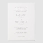 Klassieke zwarte en witte legante bruiloft vellum uitnodigingen (Voorkant)