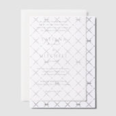 Klassieke zwarte en witte legante bruiloft vellum uitnodigingen (Offset (Uitnodiging))