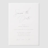 Klassieke zwarte en witte legante bruiloft vellum uitnodigingen (Voorkant)