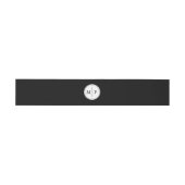 Klassieke zwarte en witte monogram bruiloft uitnodigingen wikkel (Vlak)