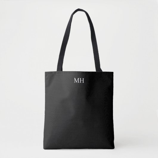 Klassieke zwarte en witte monogram tote bag (Voorkant)