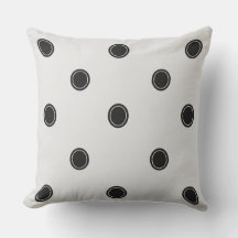 Klassieke zwarte en witte poka Dot Pillow