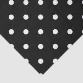 Klassieke zwarte en witte pokadots tissuepapier (Detail)