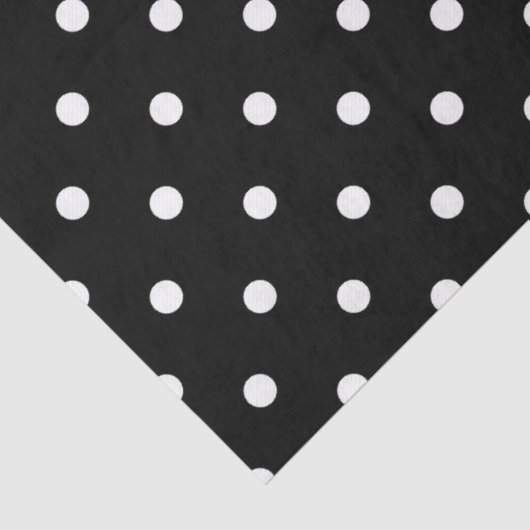 Klassieke zwarte en witte pokadots tissuepapier (Detail)