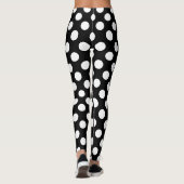 Klassieke zwarte en witte pooldot leggings (Achterkant)