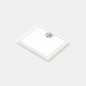Klassieke zwarte en witte post post-it® notes (Schuin)