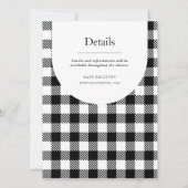 Klassieke Zwarte en Witte Schachbrettruit Shower Kaart (Achterkant)