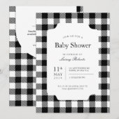 Klassieke Zwarte en Witte Schachbrettruit Shower Kaart (Voorkant / Achterkant)