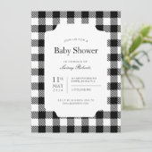 Klassieke Zwarte en Witte Schachbrettruit Shower Kaart (Staand voorkant)