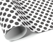 Klassieke Zwarte en Witte Stippen Cadeaupapier (Rol Hoek)