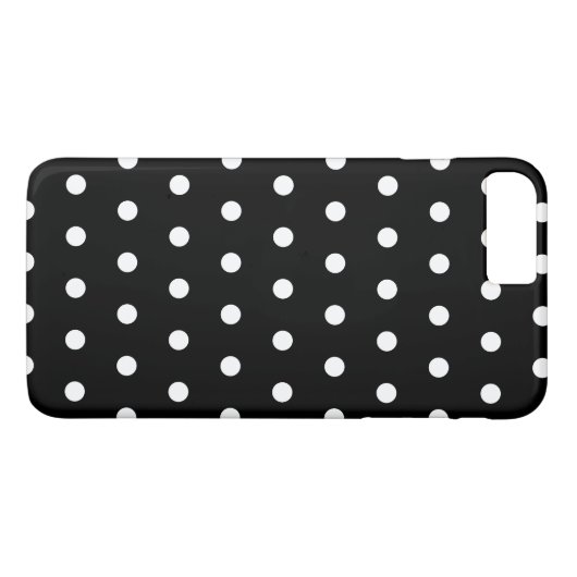 Klassieke zwarte en witte stippen naadloos patroon Case-Mate iPhone case (Achterkant (Horizontaal))