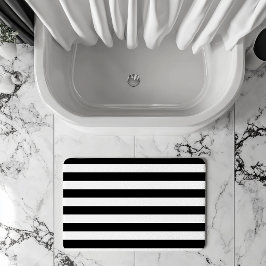  klassieke zwarte en witte strepen badmat