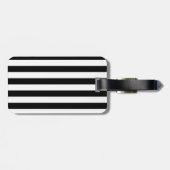  klassieke zwarte en witte strepen bagagelabel (Achterkant horizontaal)