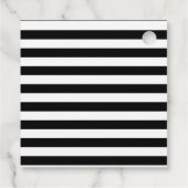 klassieke zwarte en witte strepen bedankjes labels (Achterkant)