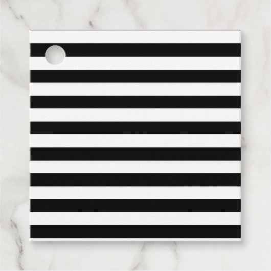  klassieke zwarte en witte strepen bedankjes labels (Voorkant)