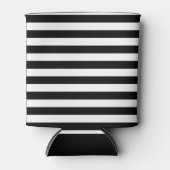  klassieke zwarte en witte strepen blikjeskoeler (Voorkant)