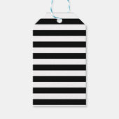  klassieke zwarte en witte strepen cadeaulabel (Voorkant)