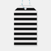  klassieke zwarte en witte strepen cadeaulabel (Achterkant)
