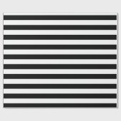 klassieke zwarte en witte strepen cadeaupapier (Vlak)