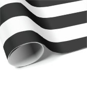 klassieke zwarte en witte strepen cadeaupapier (Rol Hoek)