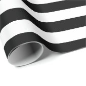 Klassieke zwarte en witte strepen cadeaupapier (Rol Hoek)