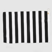  klassieke zwarte en witte strepen golfhanddoek (Horizontaal)