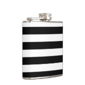  klassieke zwarte en witte strepen heupfles (Rechts)