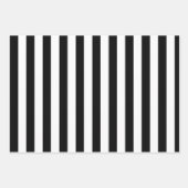 klassieke zwarte en witte strepen inpakpapier vel (Voorkant 3)