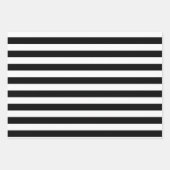 klassieke zwarte en witte strepen inpakpapier vel (Voorkant)