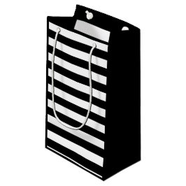  klassieke zwarte en witte strepen klein cadeauzakje