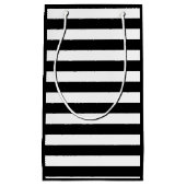  klassieke zwarte en witte strepen klein cadeauzakje (Voorkant)