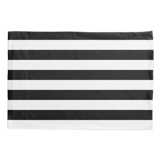  klassieke zwarte en witte strepen kussensloop (Achterkant)