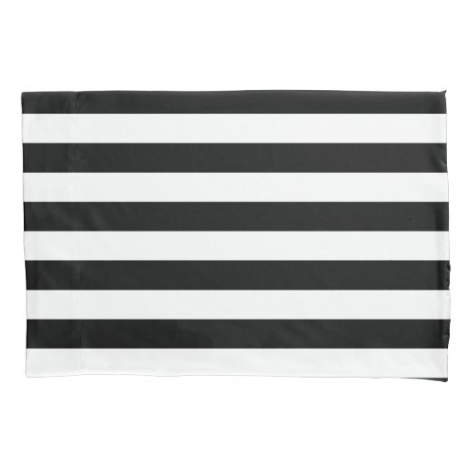  klassieke zwarte en witte strepen kussensloop (Voorkant)