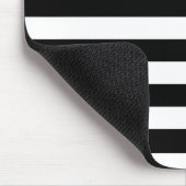 klassieke zwarte en witte strepen muismat (Hoek)