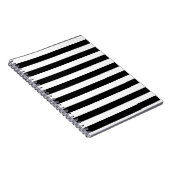  klassieke zwarte en witte strepen notitieboek (Rechterzijde)