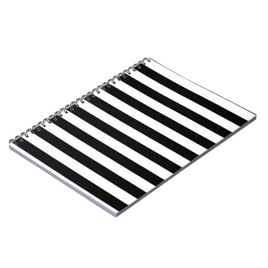  klassieke zwarte en witte strepen notitieboek (Linkerzijde)