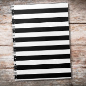  klassieke zwarte en witte strepen notitieboek