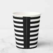  klassieke zwarte en witte strepen papieren bekers (Rechts)