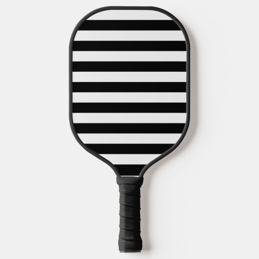 klassieke zwarte en witte strepen pickleball paddle (Voorkant)