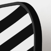 klassieke zwarte en witte strepen pickleball paddle (Links Detail)