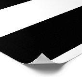 klassieke zwarte en witte strepen poster (Hoek)